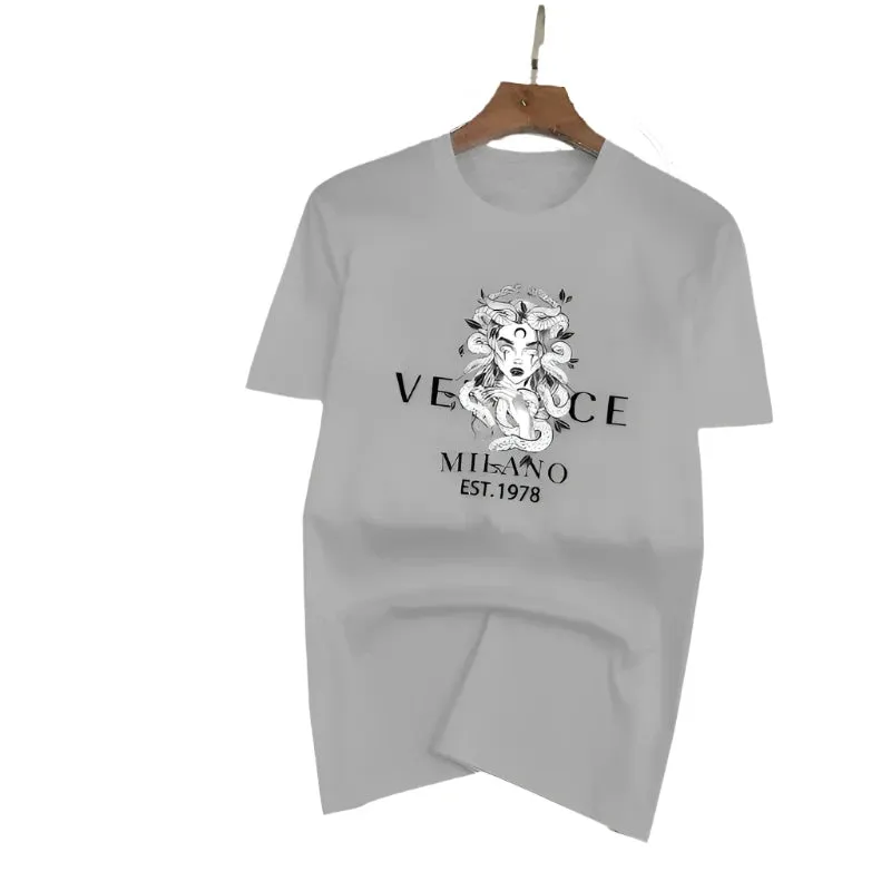 Men's Fashionable Breathable Cotton T-Shirt - Stylish Printed Running Tee, Short-Sleeved Sports Top for Summer