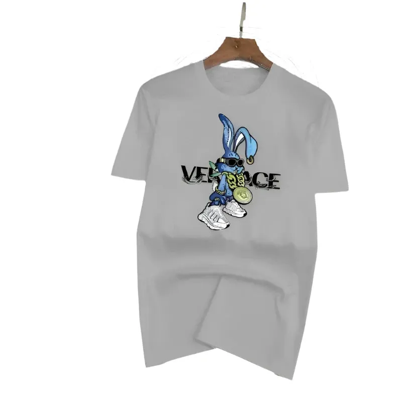 Men's Fashionable Breathable Cotton T-Shirt - Stylish Printed Running Tee, Short-Sleeved Sports Top for Summer
