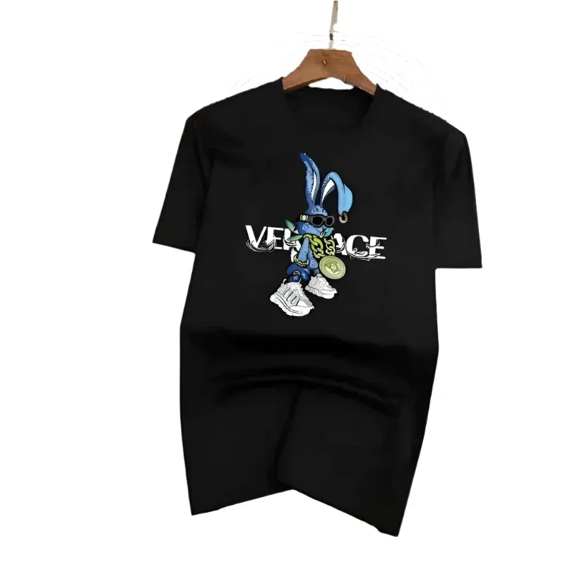 Men's Fashionable Breathable Cotton T-Shirt - Stylish Printed Running Tee, Short-Sleeved Sports Top for Summer