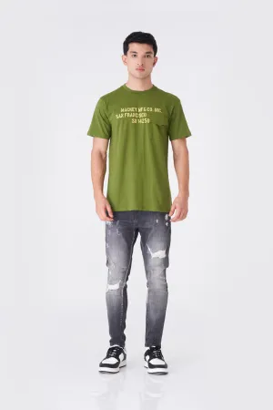 Men's Olive Green Oversized Tee for Everyday Wear