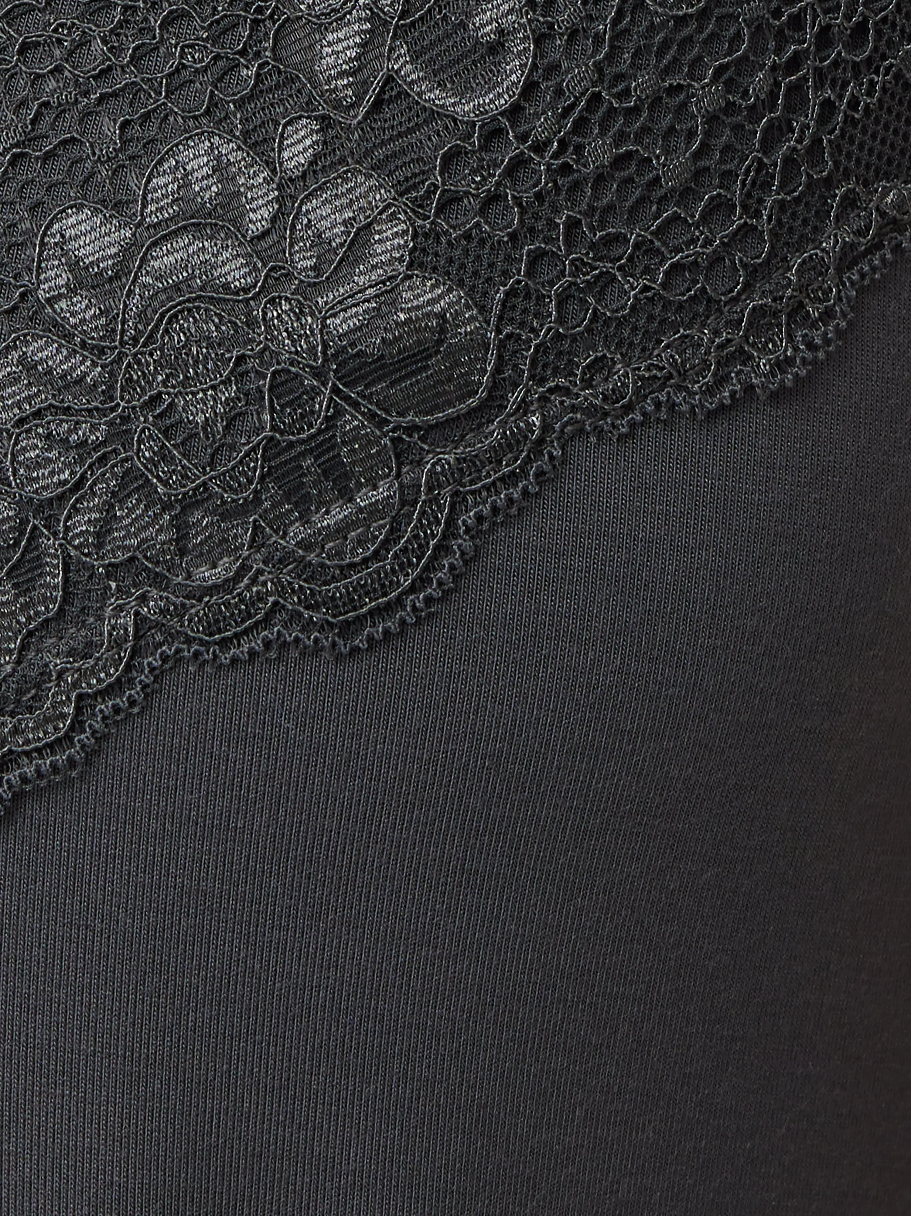 Modal Lace Vest | Dark Grey