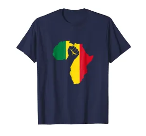 Mother Africa Black Power Raised Fist! Black Pride T-Shirt