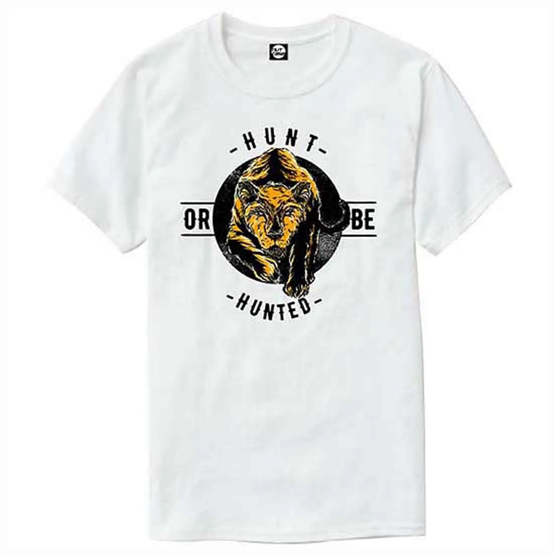 Nutcase Designer Round Neck Men's T-Shirt Wrinkle-Free Poly Cotton Tees - Hunted