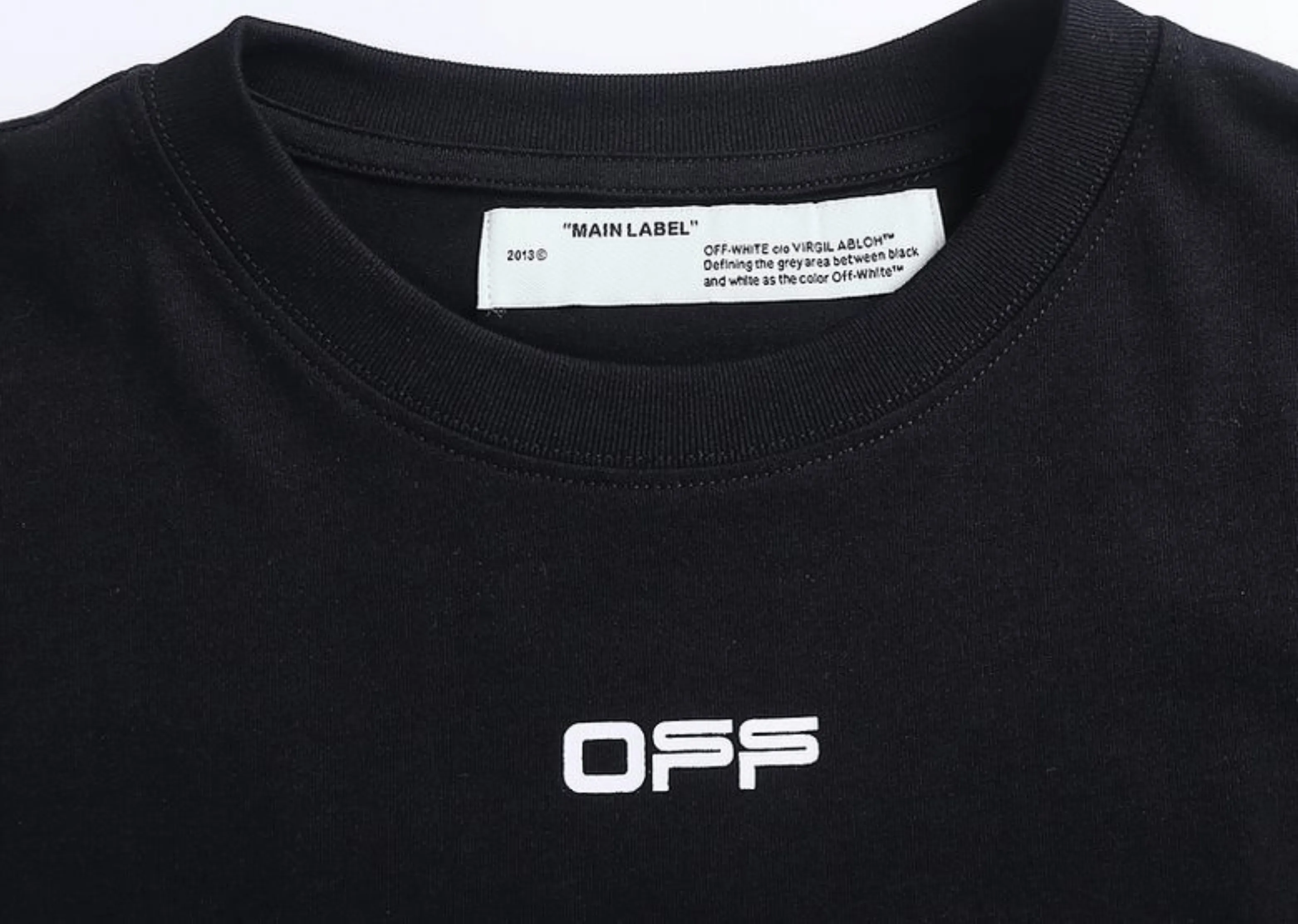 Off-White - Printed 'Back Skeleton Stripe' Black T-Shirt