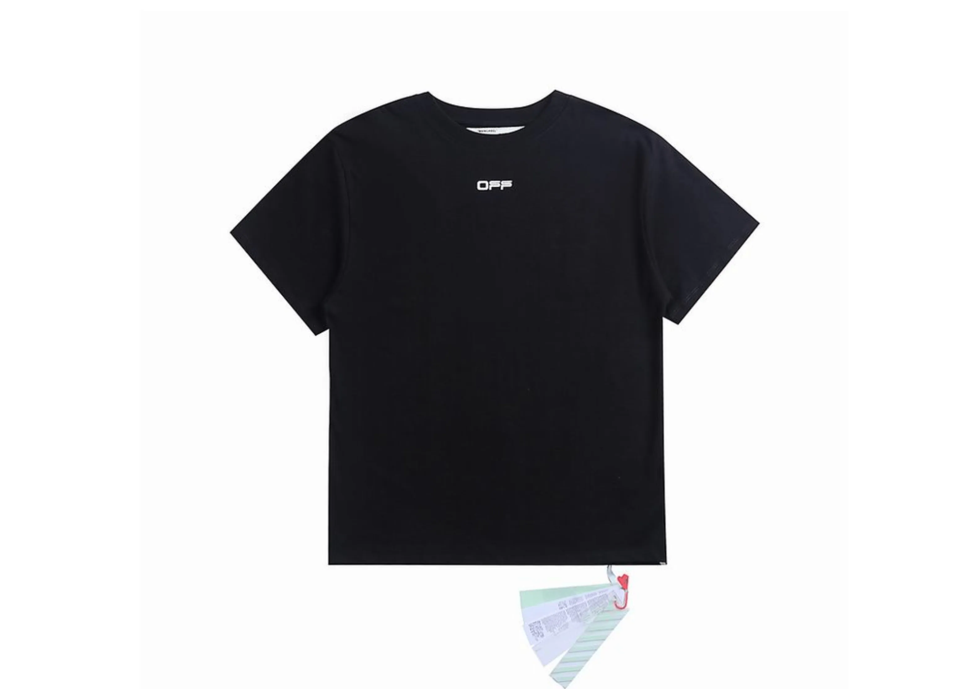 Off-White - Printed 'Back Skeleton Stripe' Black T-Shirt
