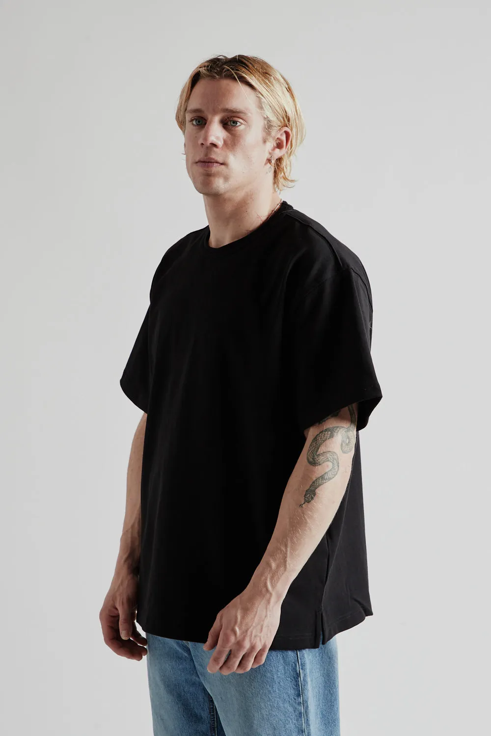 OG Double Rib Oversized Tee - Black