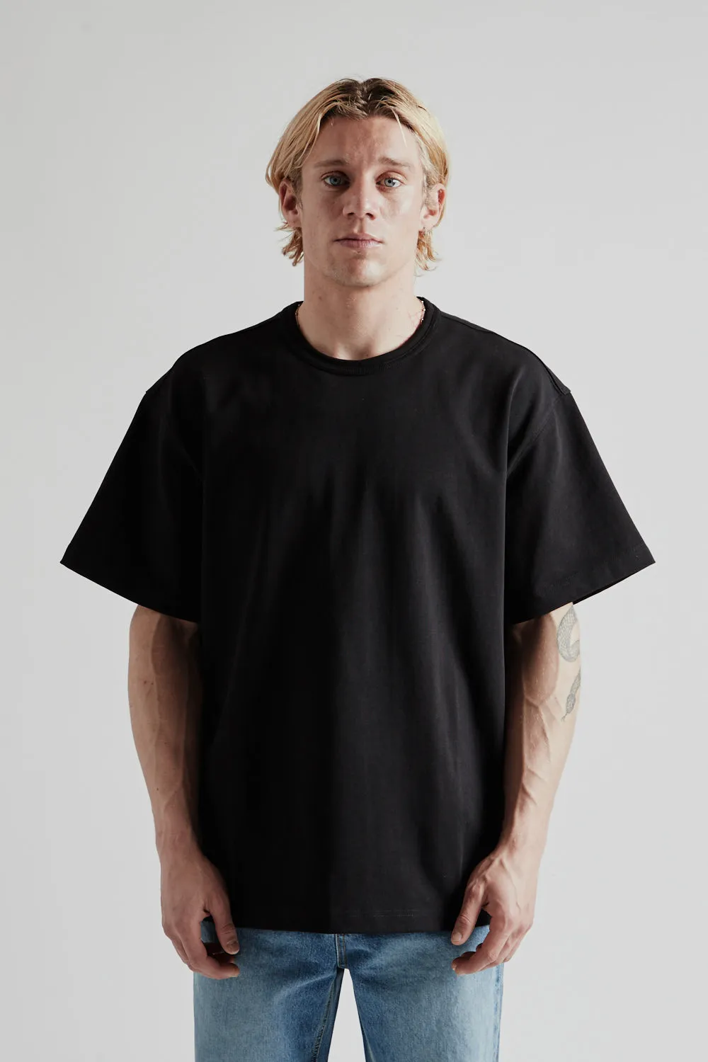 OG Double Rib Oversized Tee - Black