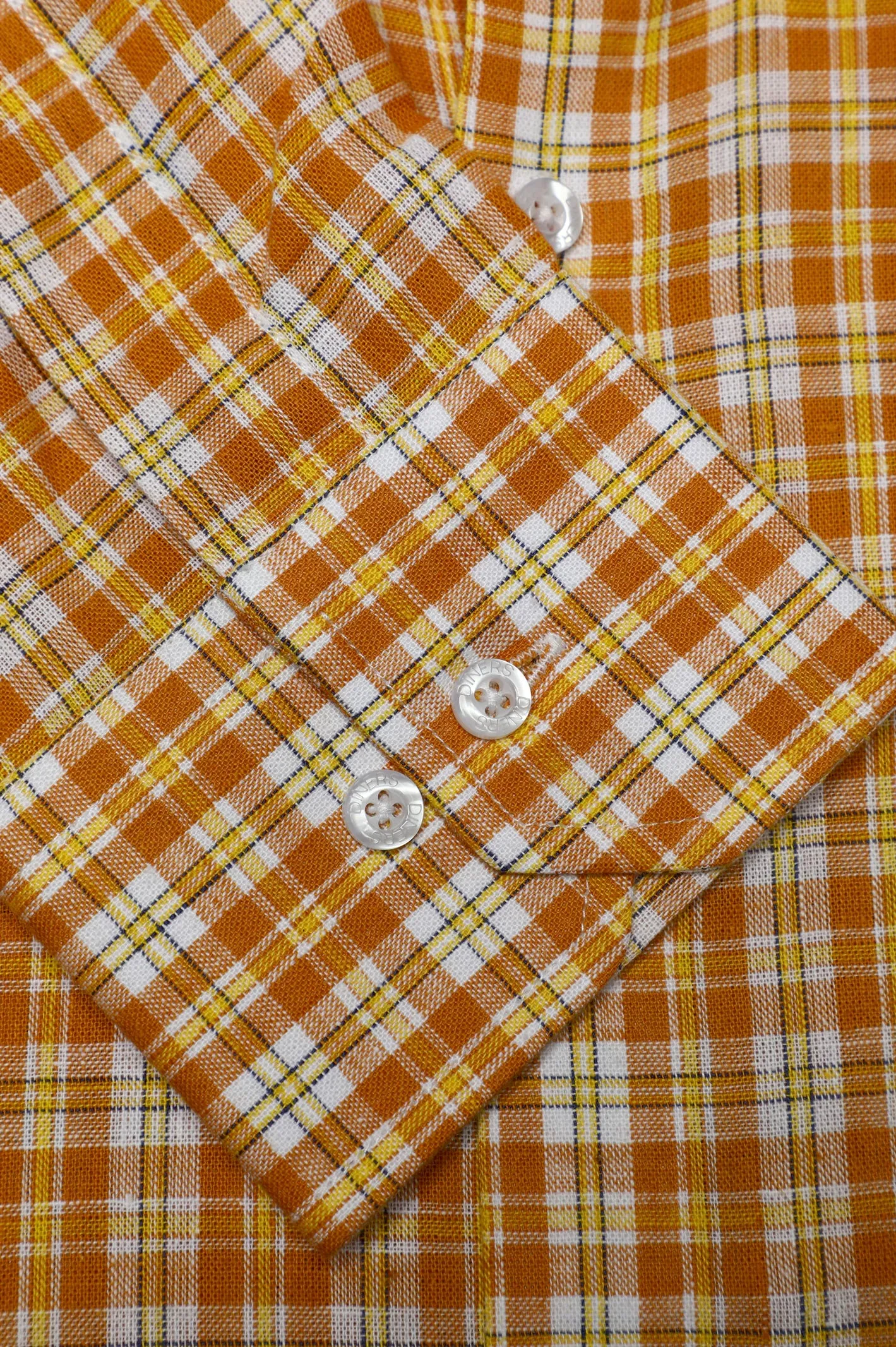 Orange Glen Plaid Check Casual Shirt