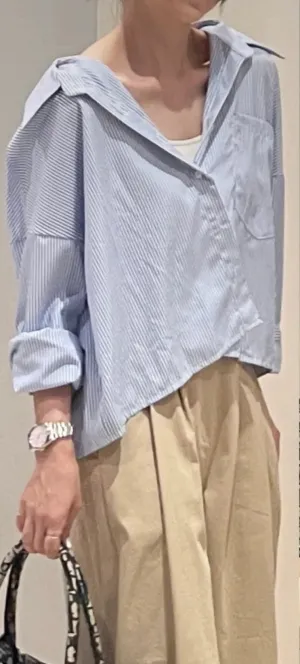 Pleated Back Loose Fit Shirts