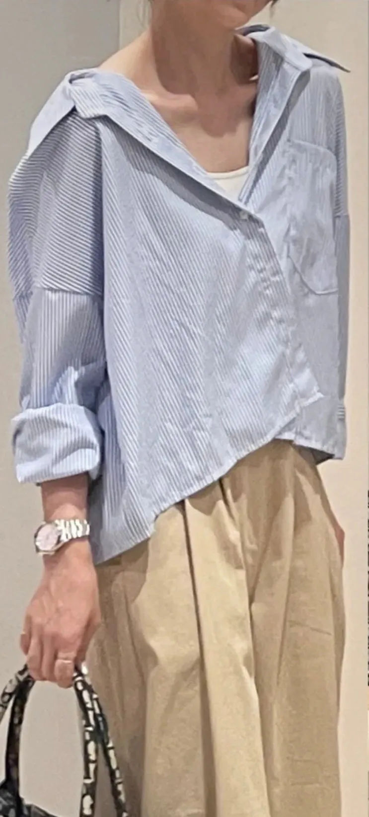 Pleated Back Loose Fit Shirts