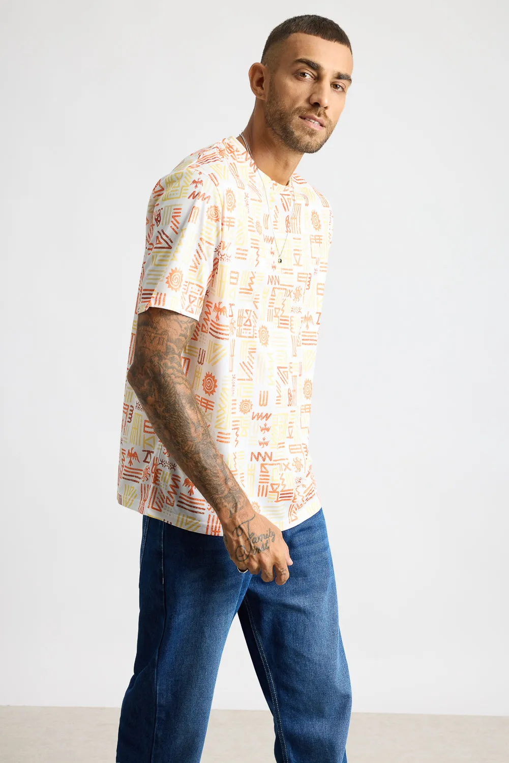 Printed Men's T-Shirt - Kinetic Kaleidoscope