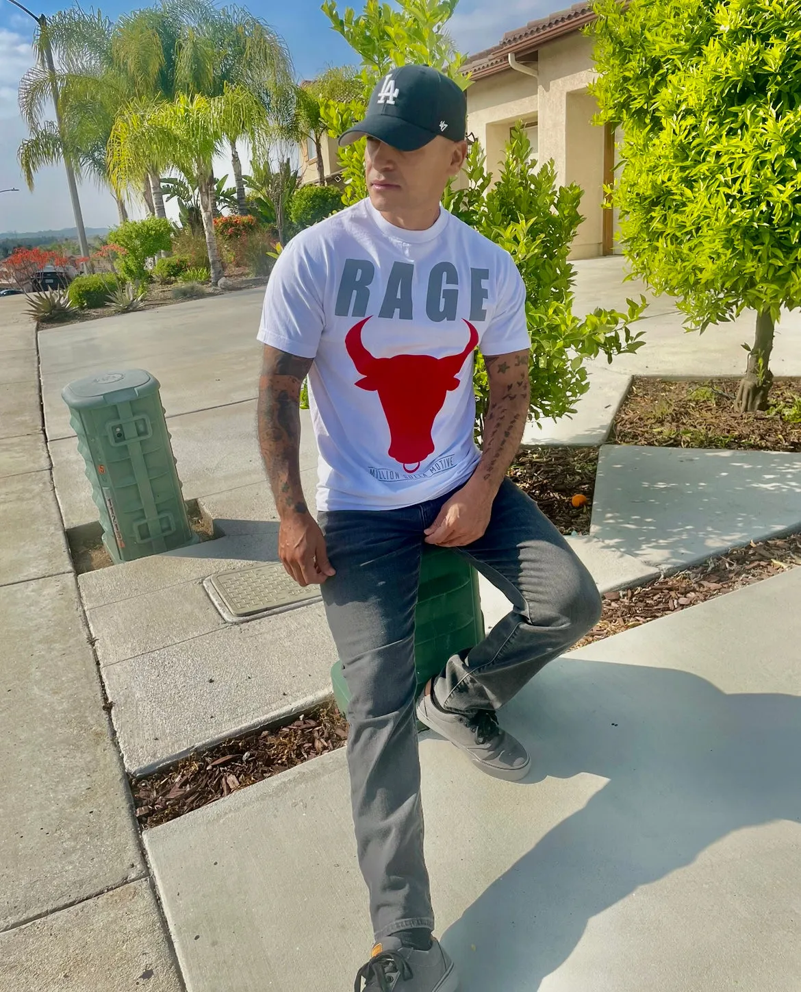 Rage Bull - White T-Shirt