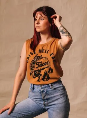 Raise hell eat tacos Muscle Tee
