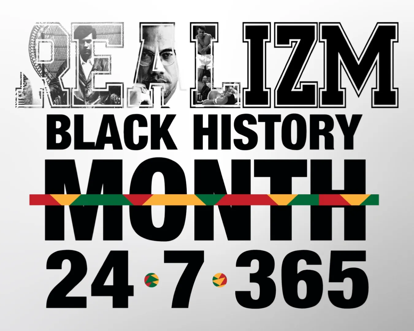 REALIZM Black History 24/7/365 Heather Red T-shirt