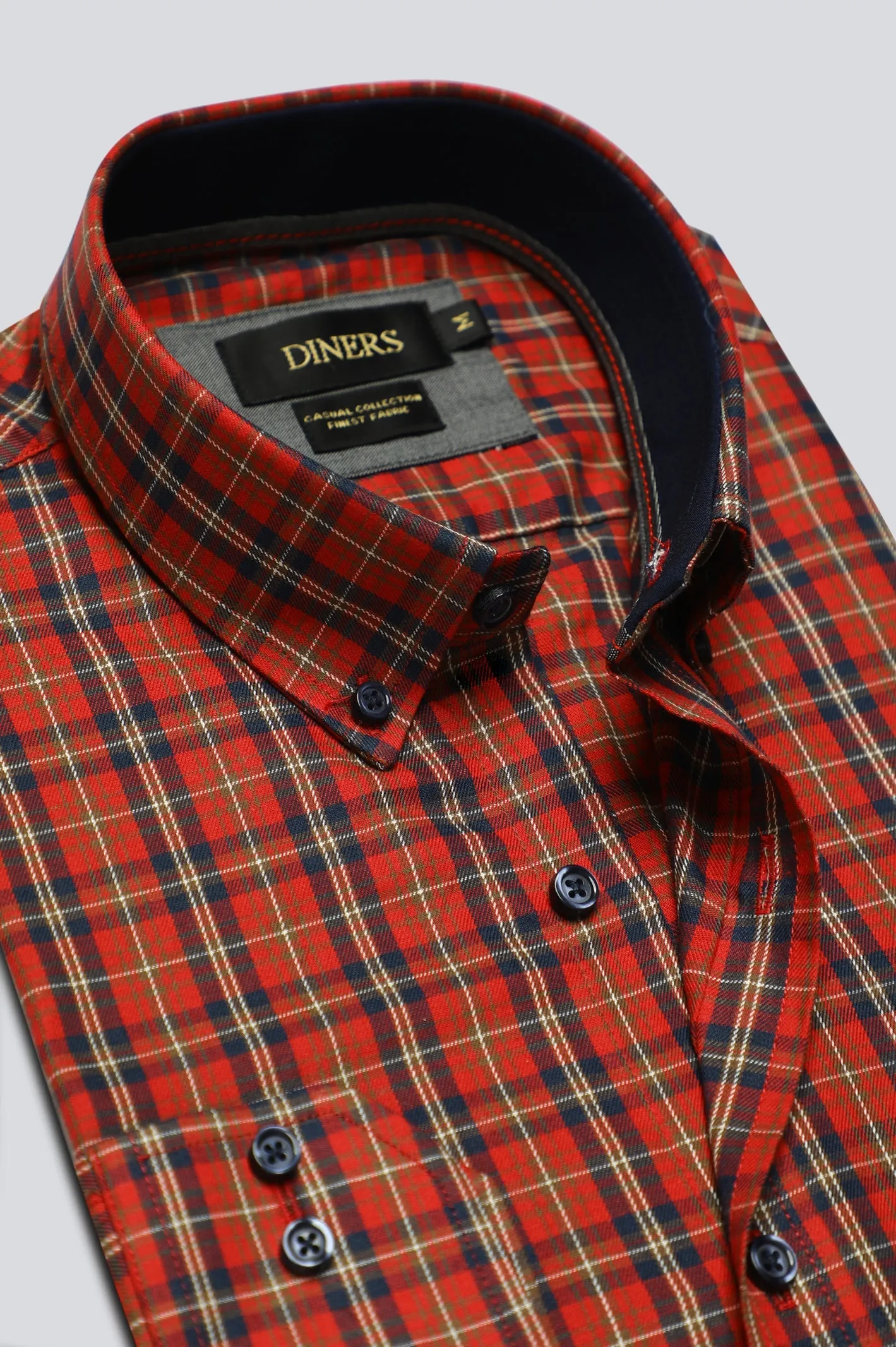 Rust Tartans Check Casual Shirt