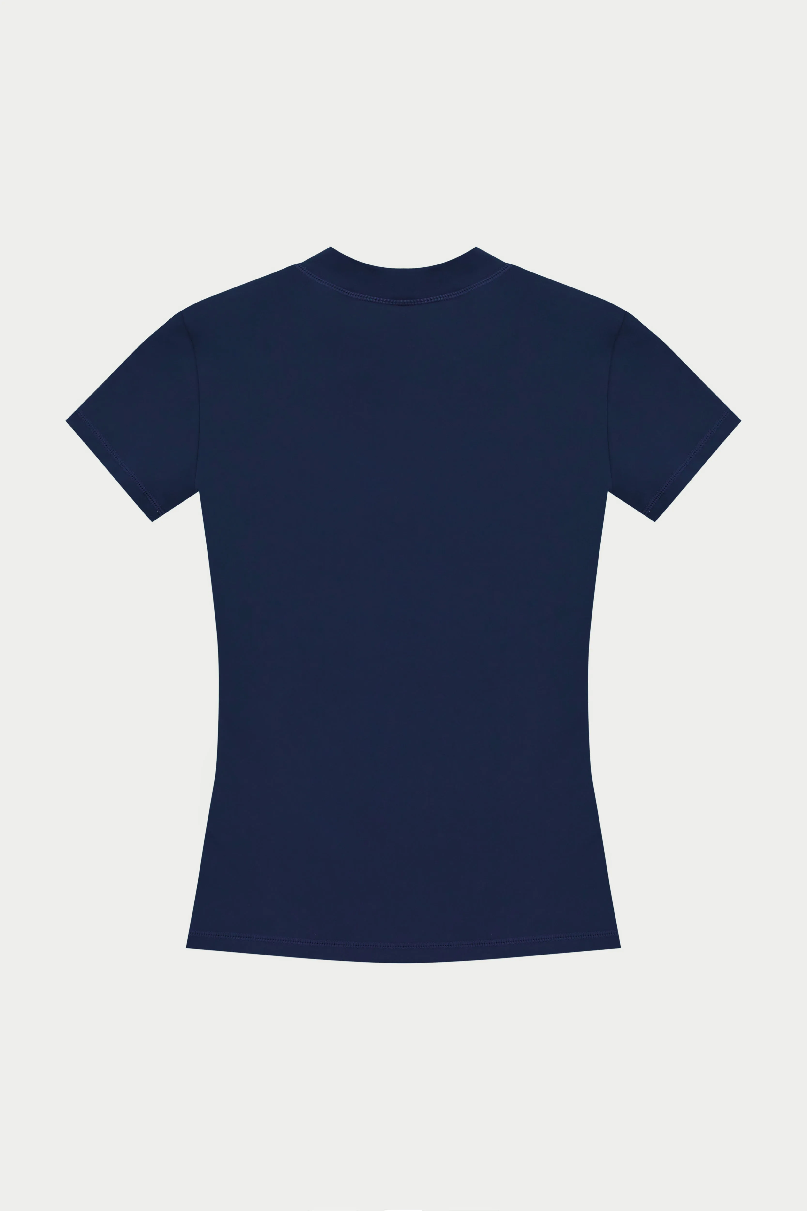 SCULPTING STRETCH EMBLEM BABY TEE - DARK NAVY