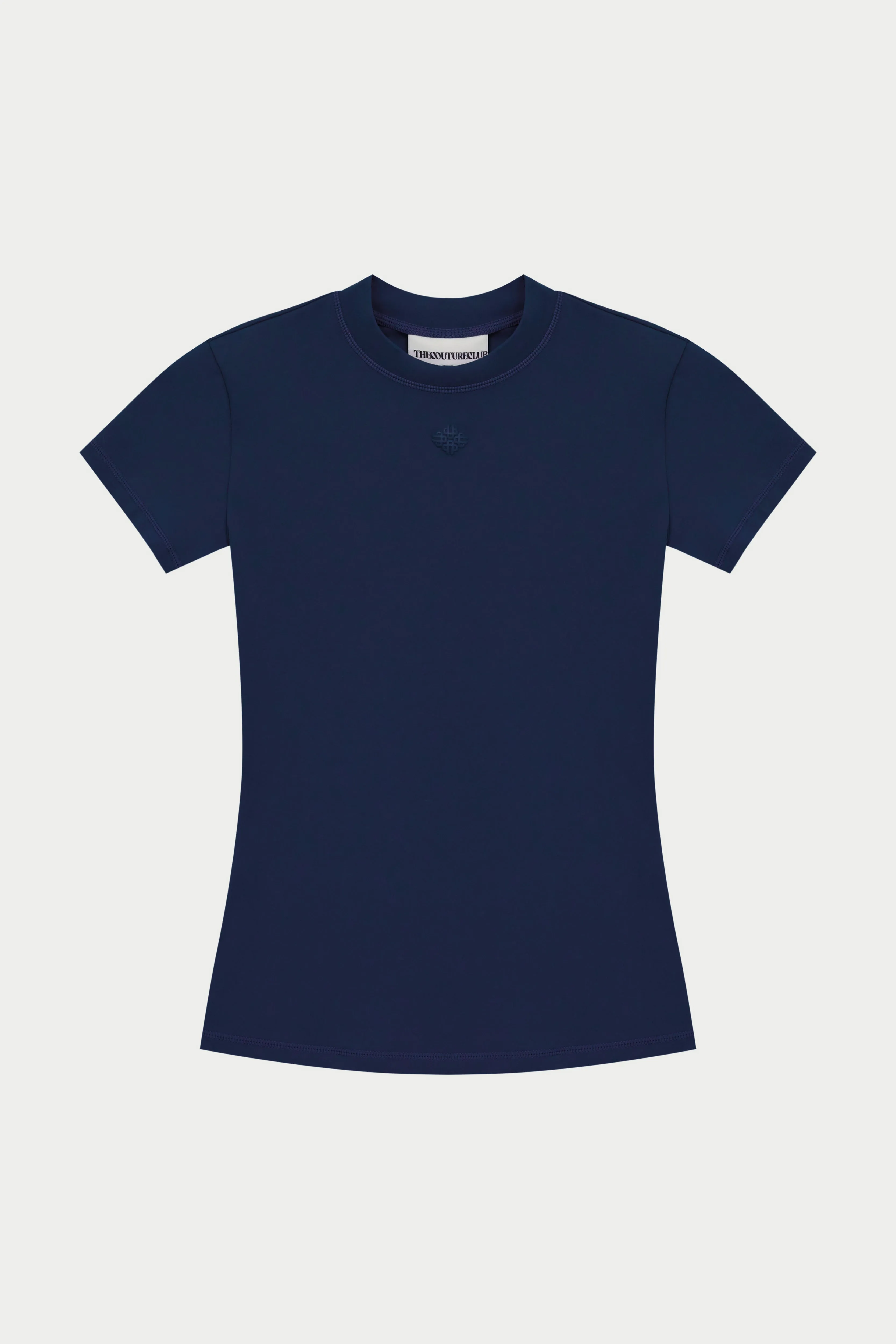 SCULPTING STRETCH EMBLEM BABY TEE - DARK NAVY