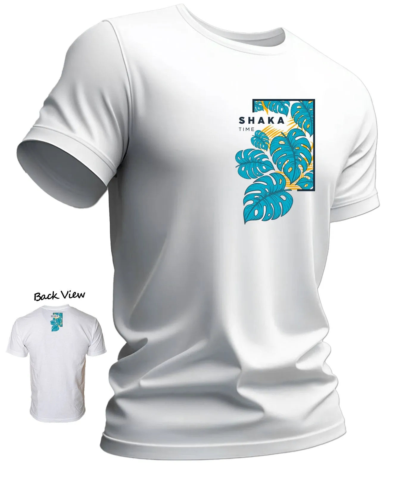 Side Monstera Panel ShakaTime Cool T-Shirt