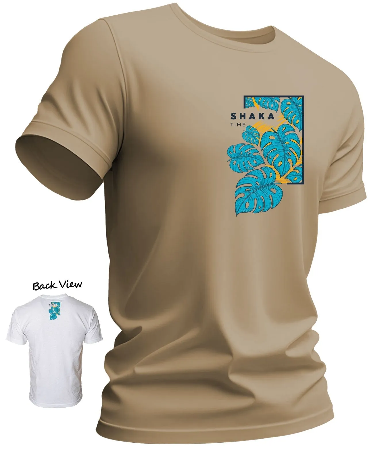 Side Monstera Panel ShakaTime Cool T-Shirt