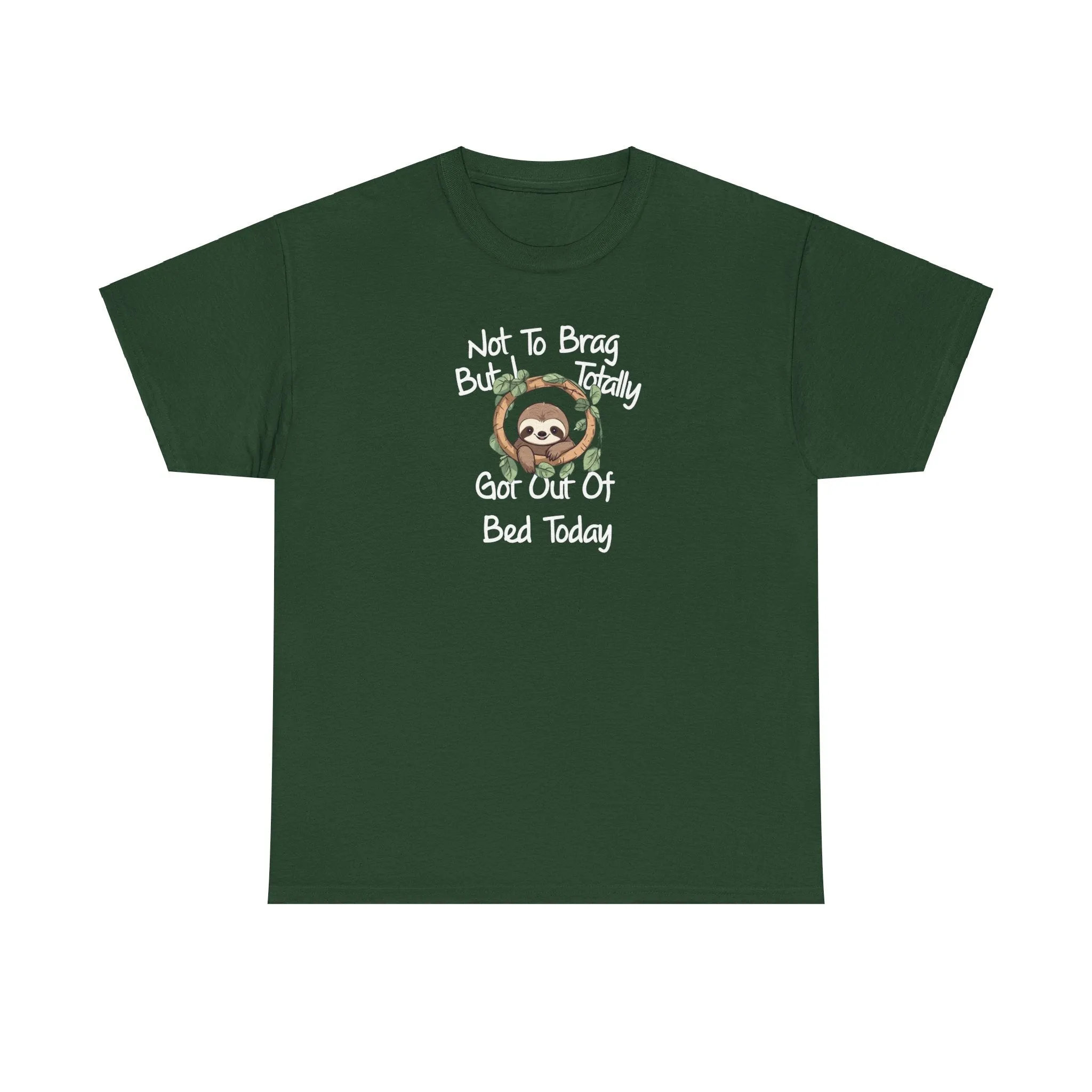 Sloth Funny Black T-Shirt Unisex Heavy Cotton Tee Shirts Comedy Humor Joke