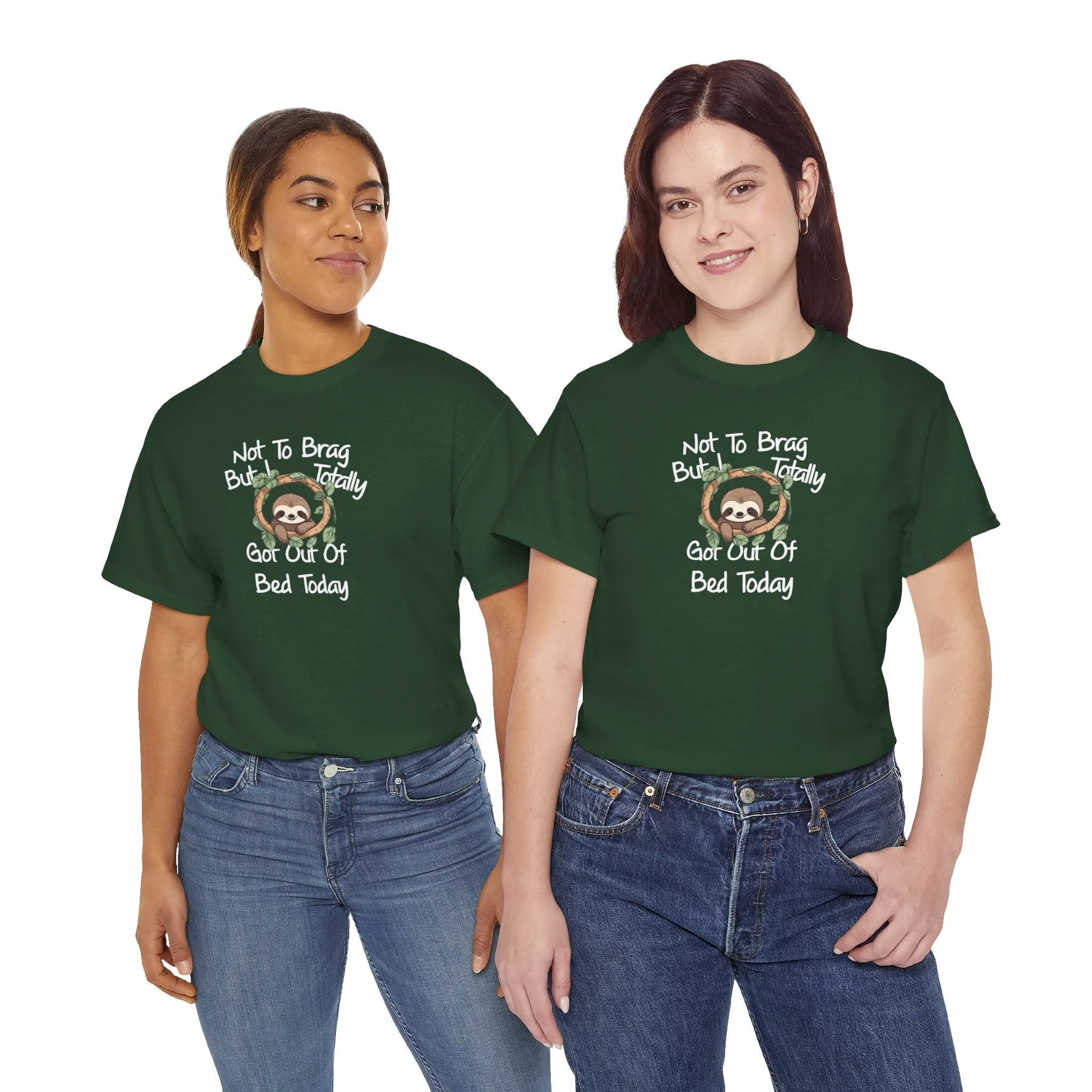 Sloth Funny Black T-Shirt Unisex Heavy Cotton Tee Shirts Comedy Humor Joke