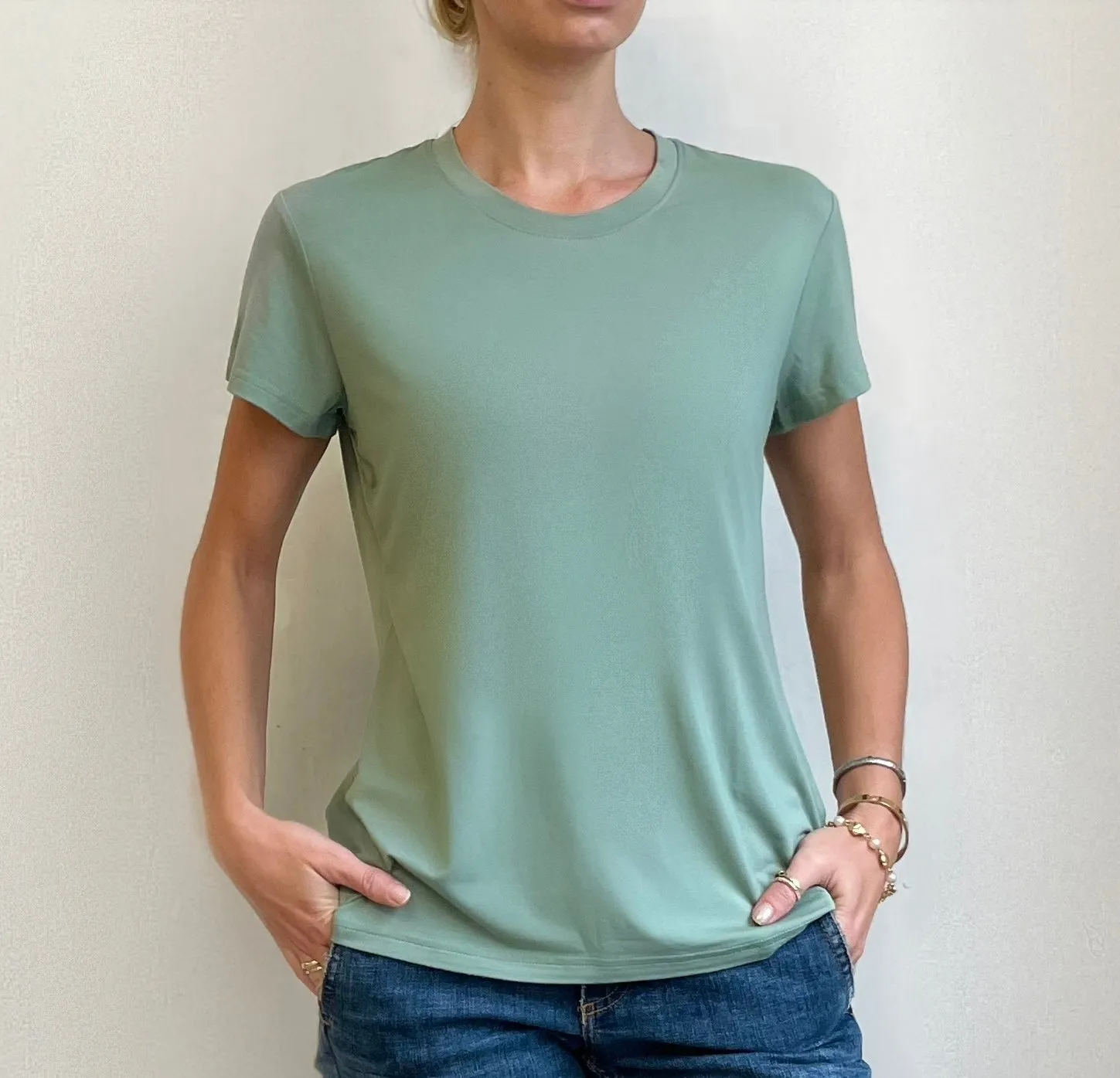 SOFTEE Women's Bamboo V Neck T-shirt