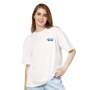 SOT-24074 Cotton Sun Seeker Styel Over size T-Shirt White
