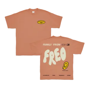 Spinning Top / Fam From Freo Salmon T-Shirt