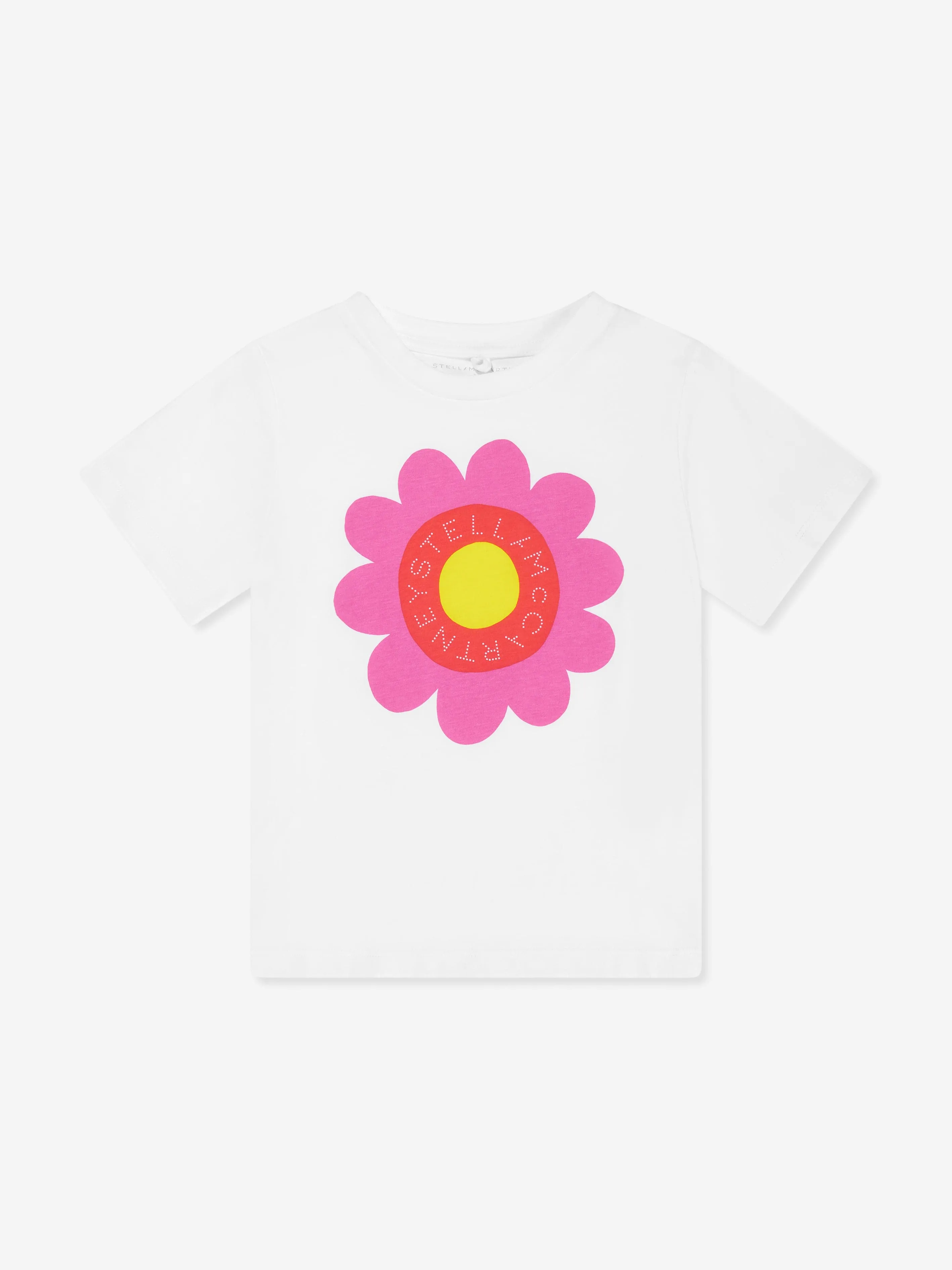 Stella McCartney Girls Flower Logo T-Shirt in White