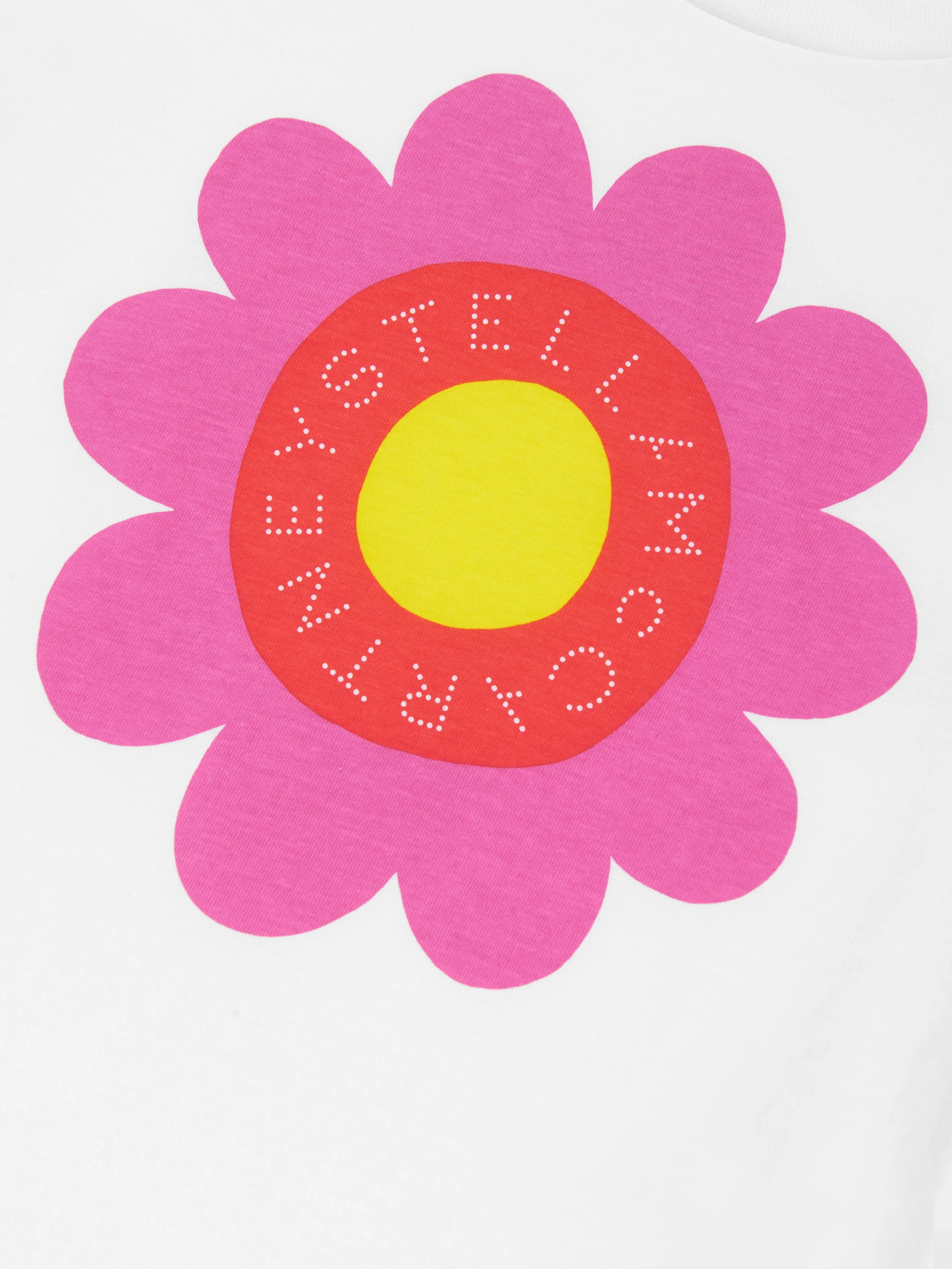 Stella McCartney Girls Flower Logo T-Shirt in White