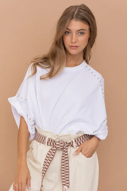 Studded Oversized T Shirt