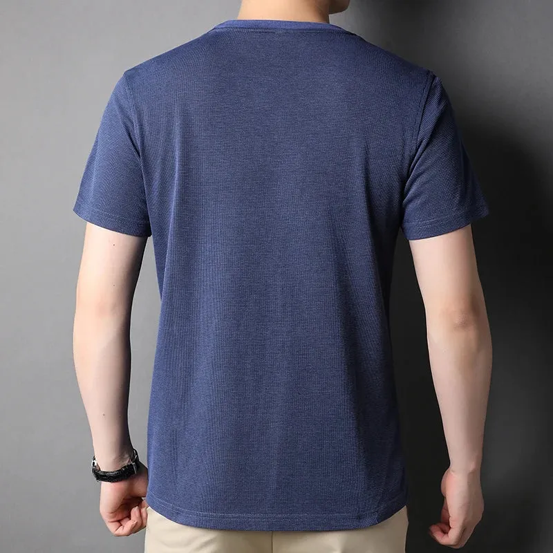 Stylish Round Collar Men's Tee