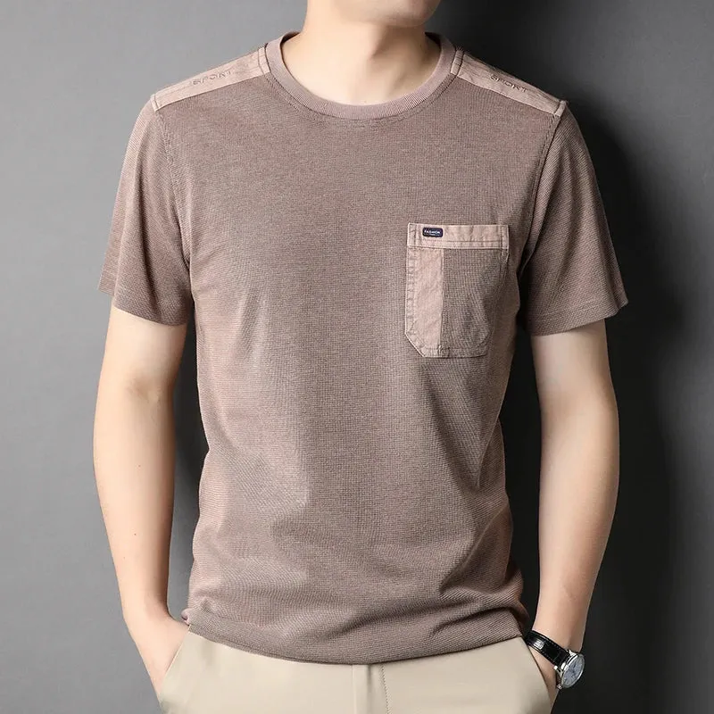 Stylish Round Collar Men's Tee