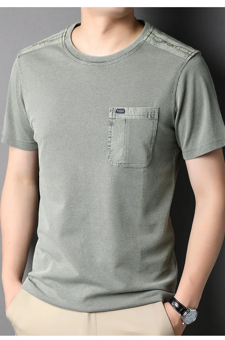 Stylish Round Collar Men's Tee