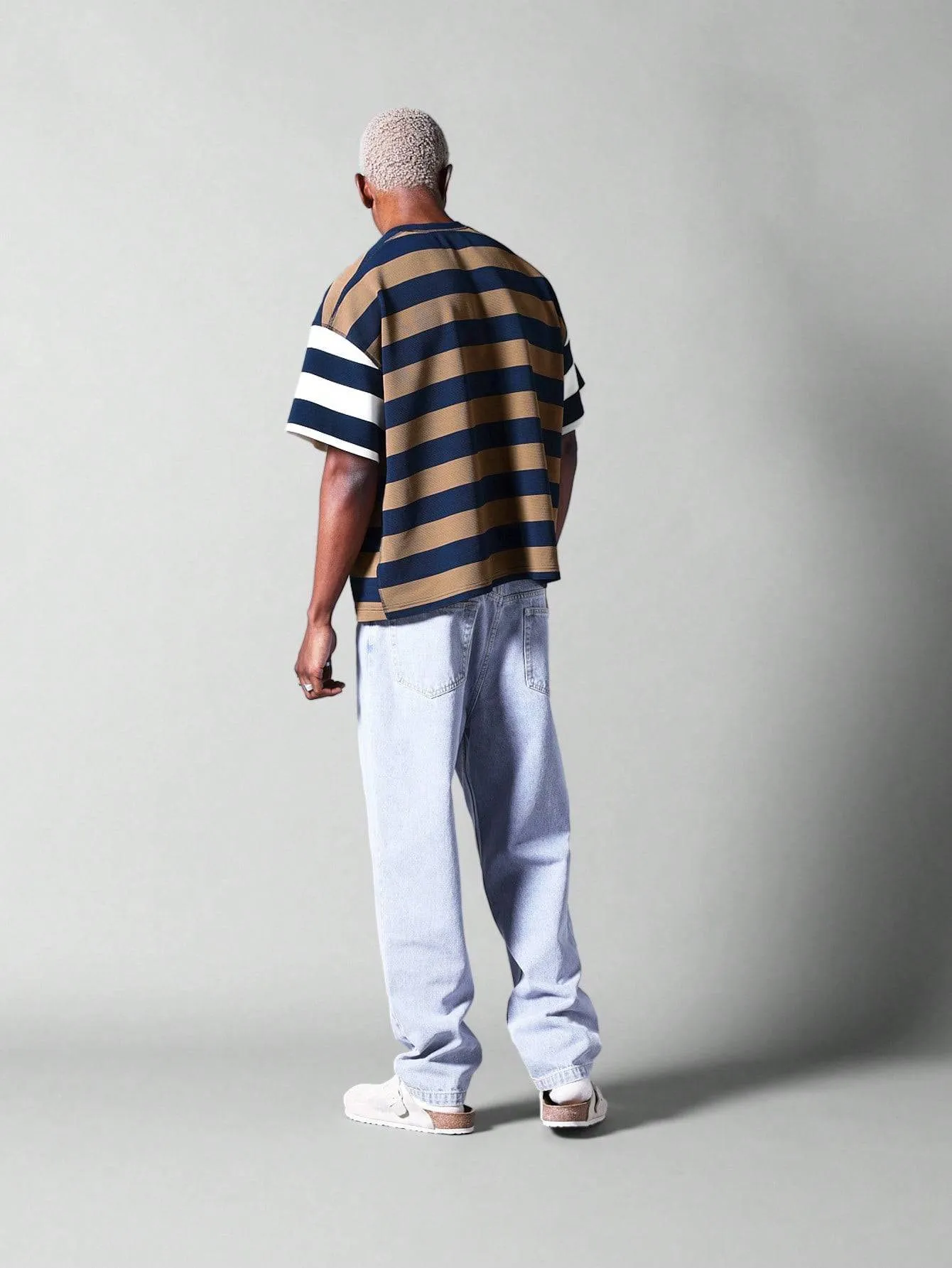 SUMWON Boxy Fit Striped Tee