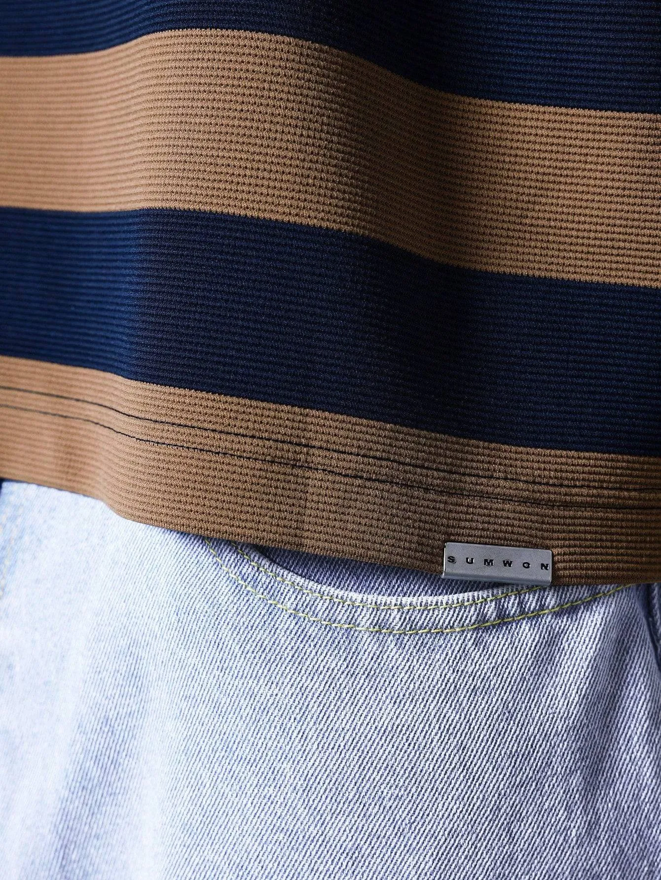 SUMWON Boxy Fit Striped Tee