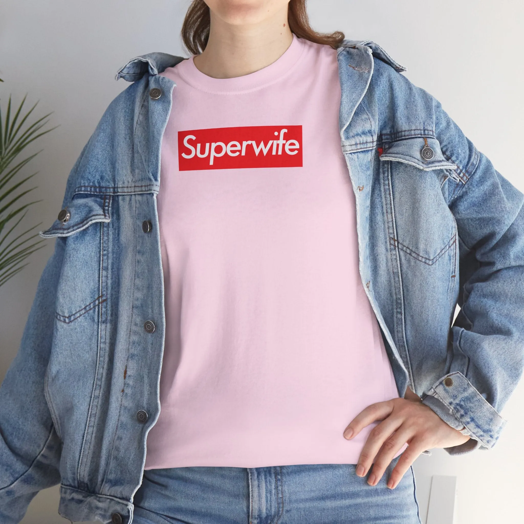Superwife Unisex Heavy Cotton Tee Shirt T-shirt super Inspired Funny Wife Lover Appreciation Gift For Partner Wedding Thank You Thankful Birthday Christmas