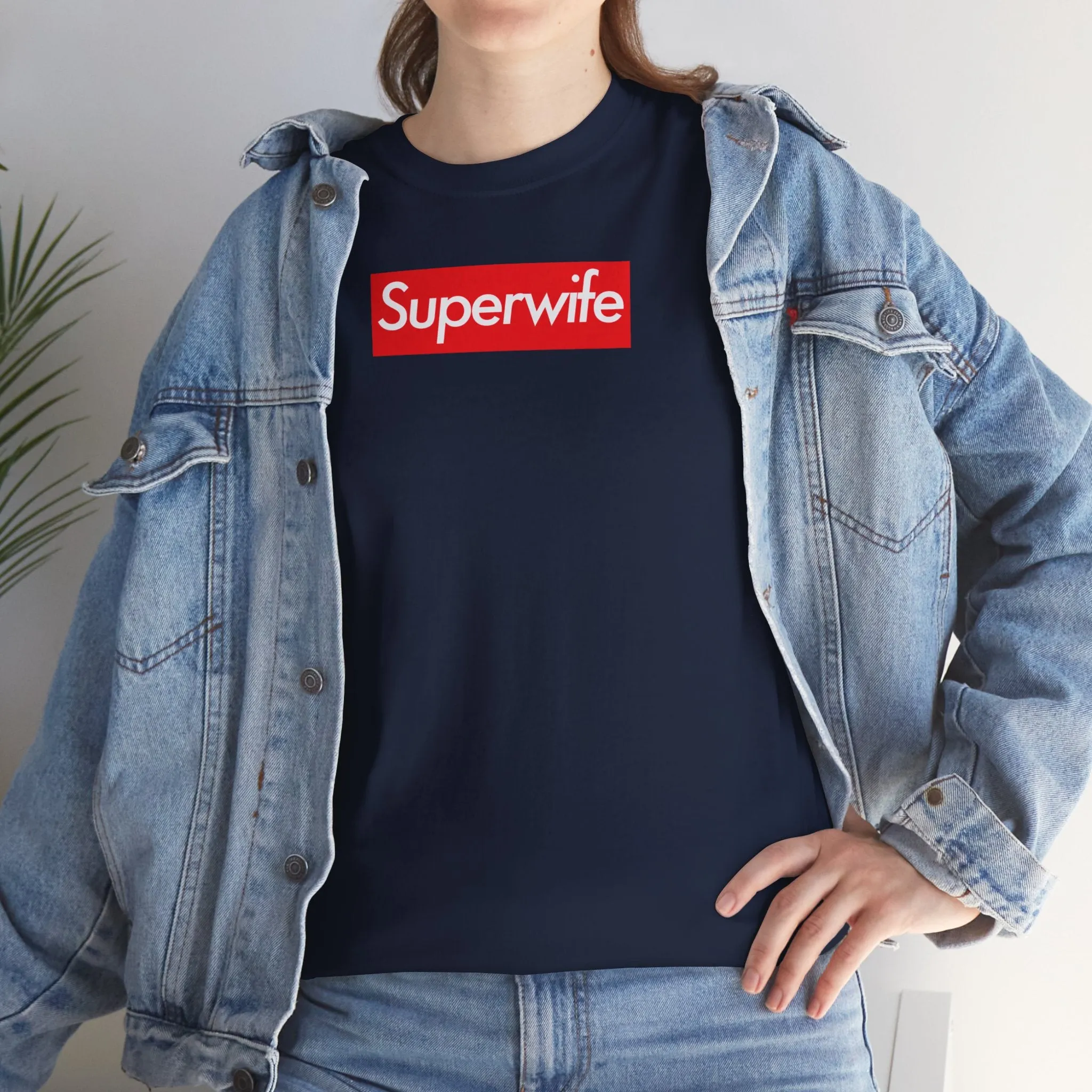 Superwife Unisex Heavy Cotton Tee Shirt T-shirt super Inspired Funny Wife Lover Appreciation Gift For Partner Wedding Thank You Thankful Birthday Christmas