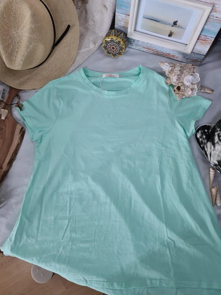 Tunic Long T-Shirt A Line Cotton Elastane