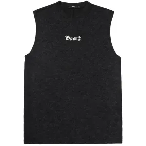 Us tide Mountain Crostar Crepe letter print loose version sleeveless vest T-shirt