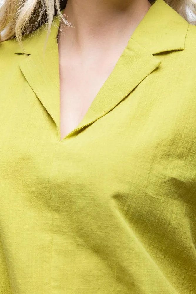 V-Neck Short Sleeve Top Green