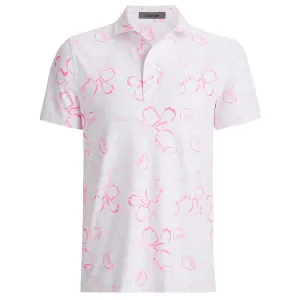 Watercolor Floral Tech Pique Polo Blush - AW24