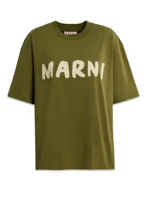 WHITE LOGO T-SHIRT - Dusty Olive