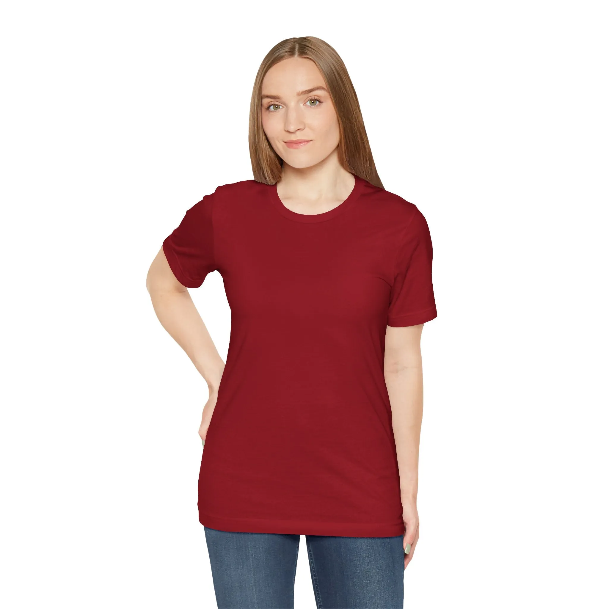 Womens Canvas Red T Shirts Premium Casual Short Sleeve Shirts Oversized Tops
