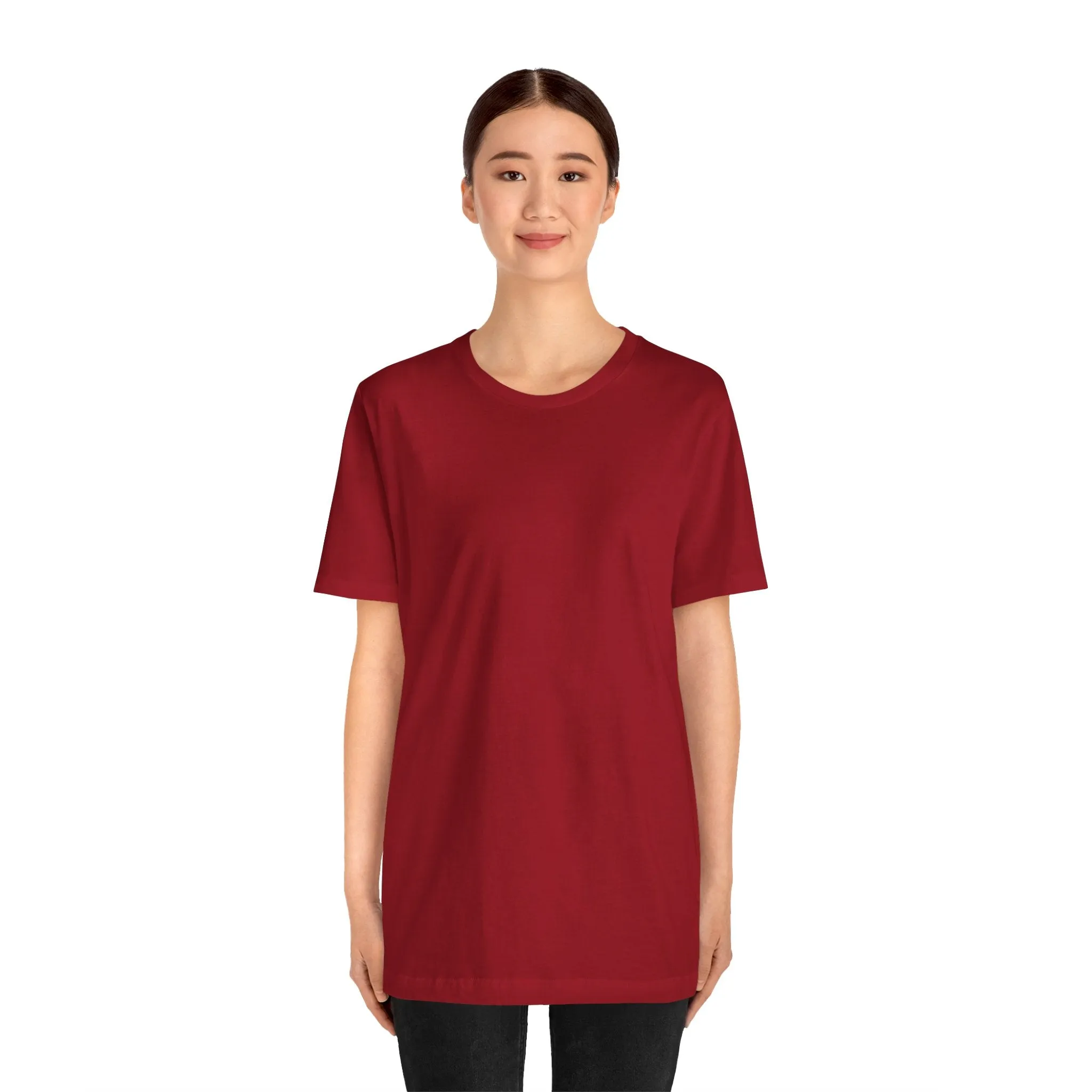 Womens Canvas Red T Shirts Premium Casual Short Sleeve Shirts Oversized Tops
