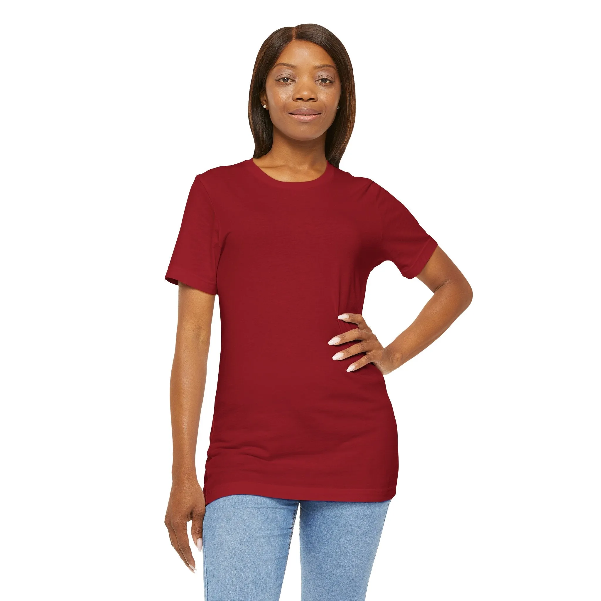 Womens Canvas Red T Shirts Premium Casual Short Sleeve Shirts Oversized Tops
