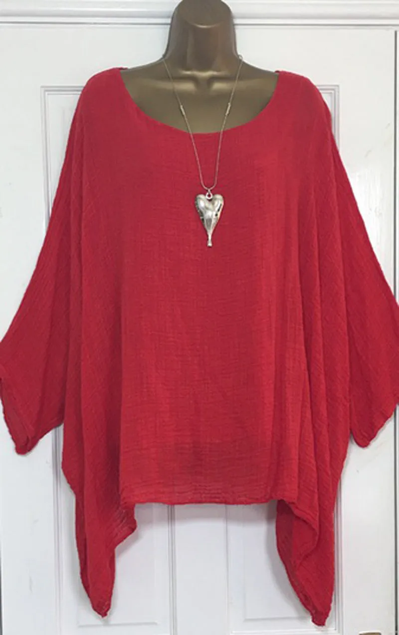 Women's Fresh And Sweet Long Sleeve Top Loose-fitting Batwing T-shirt