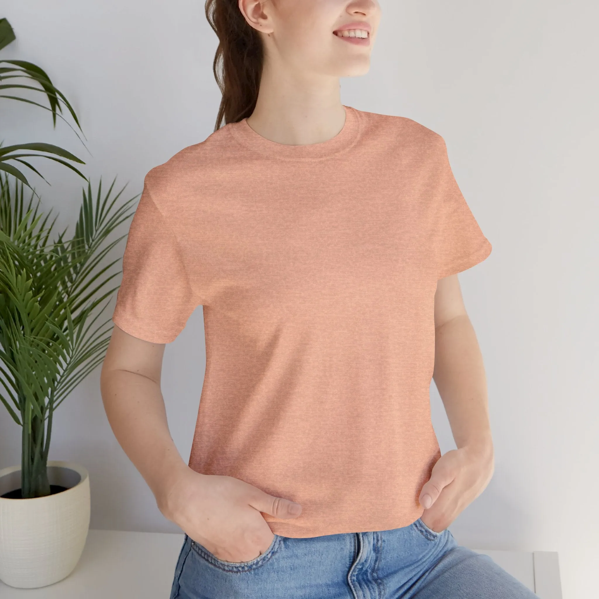 Womens Heather Peach T Shirts Premium Casual Short Sleeve Shirts Oversized Tops