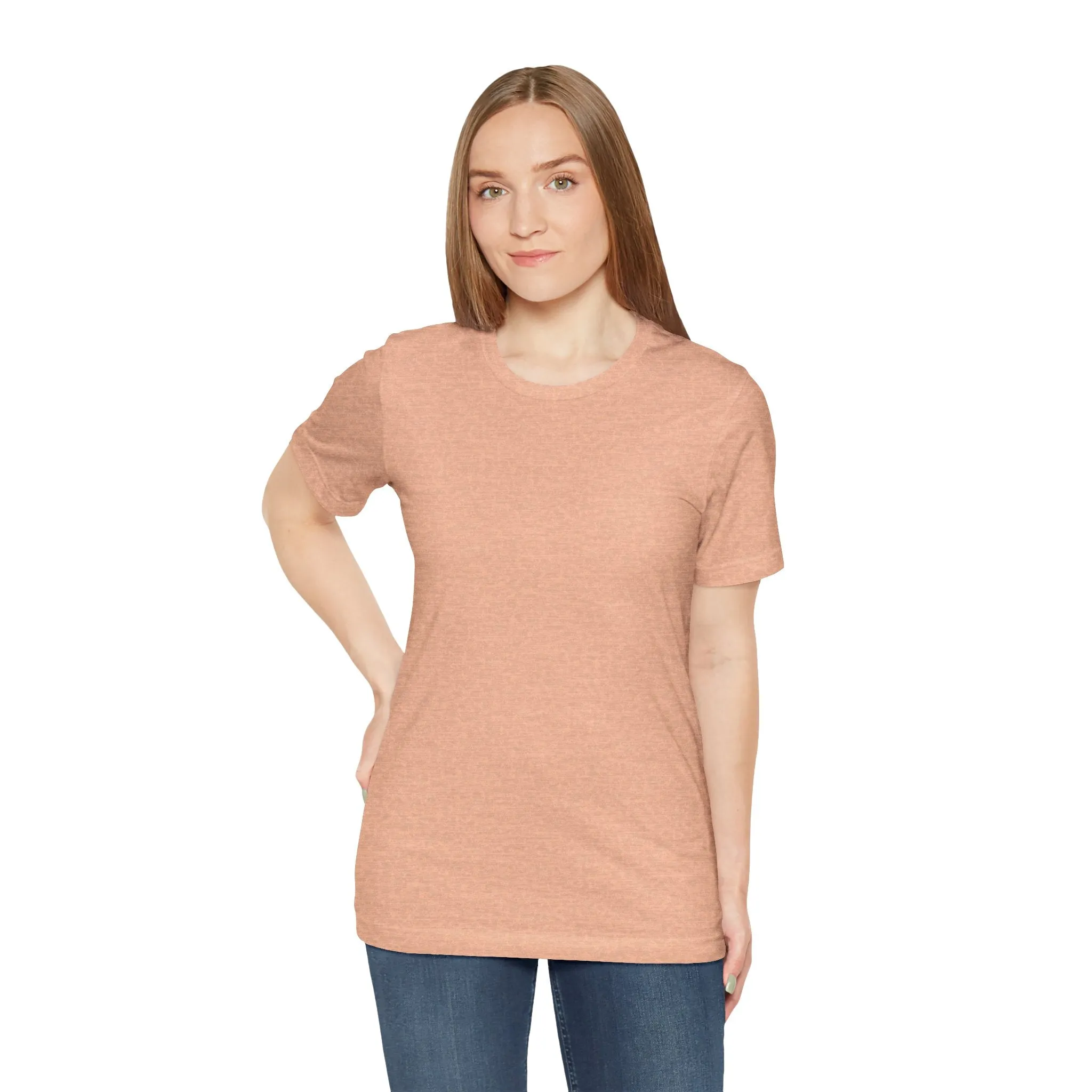 Womens Heather Peach T Shirts Premium Casual Short Sleeve Shirts Oversized Tops