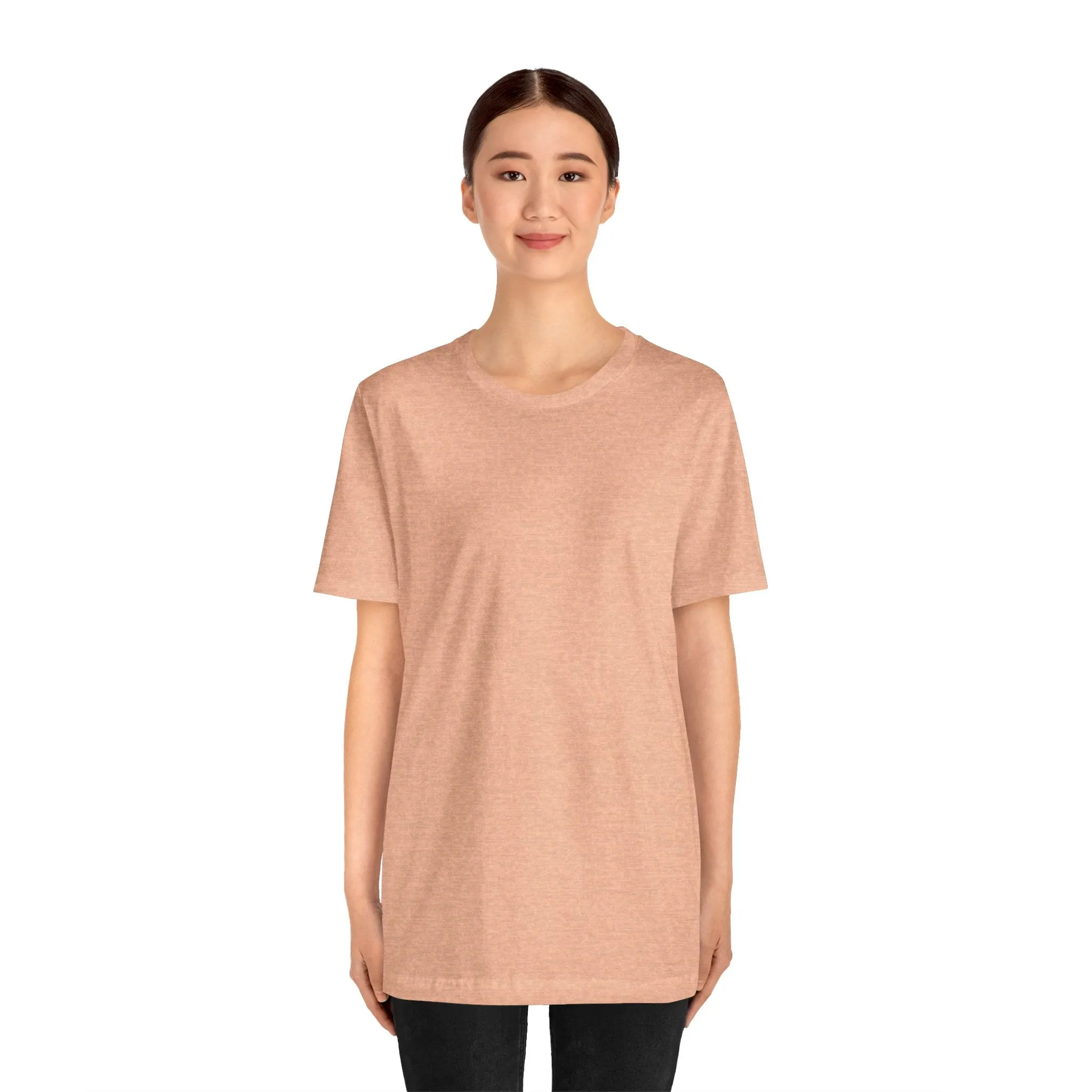 Womens Heather Peach T Shirts Premium Casual Short Sleeve Shirts Oversized Tops